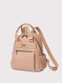 Metal Decor Functional Backpack
