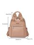 Metal Decor Functional Backpack