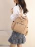 Metal Decor Functional Backpack