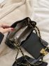 Quilted Flap Chain Square Bag