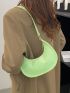 Snakeskin Embossed Hobo Bag Fashion Green
