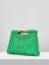 Neon Green Hollow Out Crochet Bag