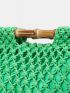 Neon Green Hollow Out Crochet Bag