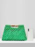 Neon Green Hollow Out Crochet Bag