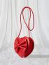 Sweetness Mini Bow Decor Heart Design Novelty Bag