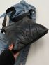 Quilted Patch Detail Square Bag