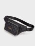 Argyle Quilted Fanny Pack, Artificial Leather Chest Purse, Multi Pocket Crossbody Bag Quilted Metal Detail Fanny Pack