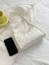 Quilted Detail Baguette Bag