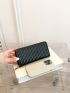 Geometric Embossed Long Wallet