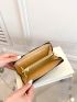 Geometric Embossed Long Wallet