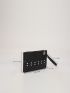 Crocodile Embossed Studded Decor Square Bag