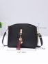 Letter & Tassel Decor Shoulder Tote Bag With Square Bag, Mothers Day Gift For Mom, Best Work Bag For Women
