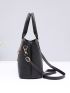 Letter & Tassel Decor Shoulder Tote Bag With Square Bag, Mothers Day Gift For Mom, Best Work Bag For Women