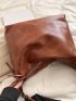 Studded Decor Hobo Bag