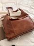 Studded Decor Hobo Bag