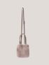 Minimalist Double Handle Fuzzy Square Bag