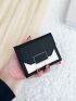Two Tone Fold Over Small Wallet