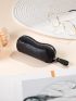 Litchi Embossed Zipper Around Key Case Car Holder Case