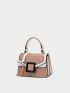 Mini Color Block Flap Chain Square Bag