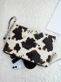 Cow Pattern Tassel Decor Square Bag