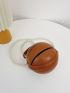 Mini Basketball Design Faux Pearl Beaded Chain Circle Bag