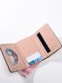 Floral Graphic Snap Button Small Wallet