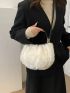 Minimalist Fuzzy Ruched Bag