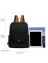 Minimalist Snap Button Functional Backpack