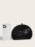 Sequin Decor Chain Box Bag