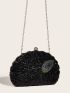 Sequin Decor Chain Box Bag