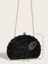 Sequin Decor Chain Box Bag