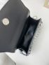 Butterfly & Chain Decor Flap Square Bag