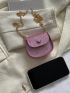 Mini Glitter Flap Chain Saddle Bag