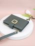 Metal Decor Small Wallet With Wristlet