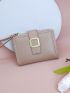Metal Decor Small Wallet With Wristlet