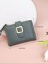 Metal Decor Small Wallet With Wristlet