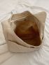 Letter Patch Decor Hobo Bag