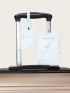 Marble & Letter Graphic Passport Case & Luggage Tag