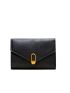 Letter Detail Fold Over Small Wallet