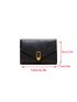 Letter Detail Fold Over Small Wallet