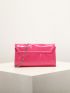 Rhinestone Bow Decor Square Bag