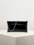 Rhinestone Bow Decor Flap Square Bag