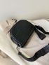 Mini Crocodile Embossed Saddle Bag