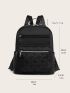 Heart Embroidered Functional Backpack