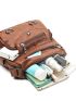 Heart Decor Crossbody Bag, Vintage Multi Pockets Shoulder Bag, Women's Artificial Leather Purse Heart Decor Zipper Square Bag