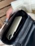 Mini Fuzzy Trim Chain Flap Square Bag
