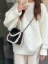 Mini Fuzzy Trim Chain Flap Square Bag