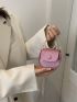 Mini Glitter Flap Chain Saddle Bag