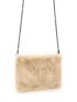 Fuzzy Chain Flap Square Bag
