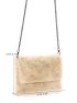 Fuzzy Chain Flap Square Bag